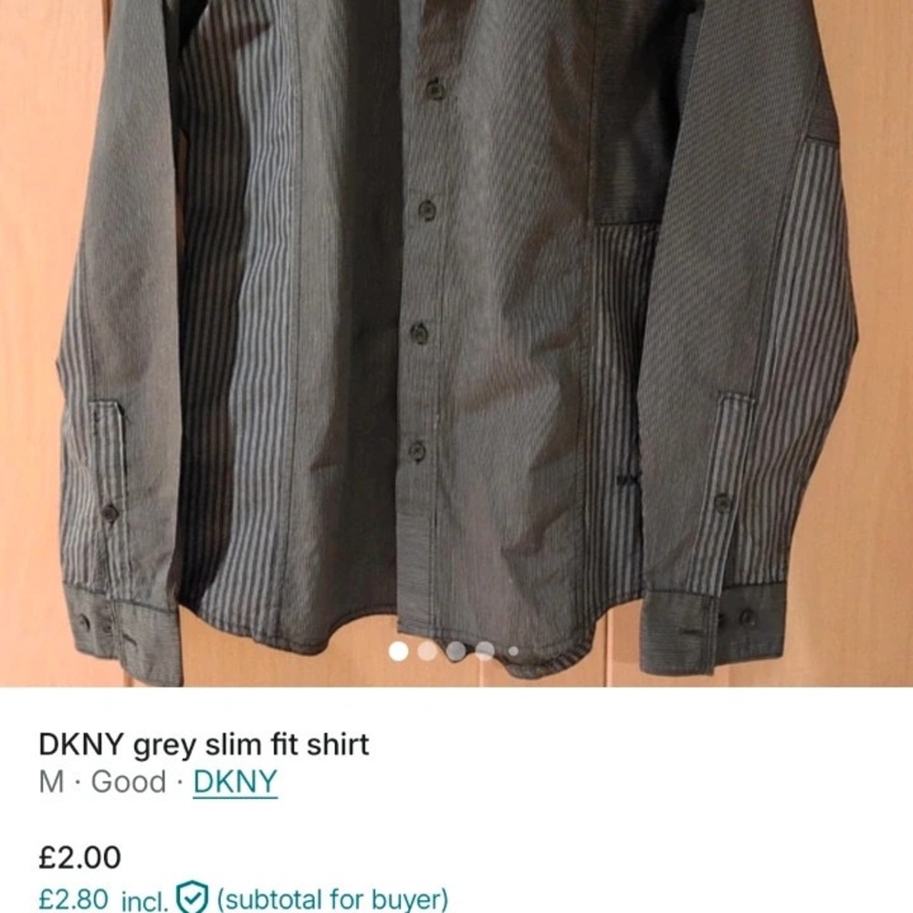 DKNY Charcoal Striped Shirt Jacket